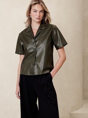 BR VEGAN LEATHER SHIRT